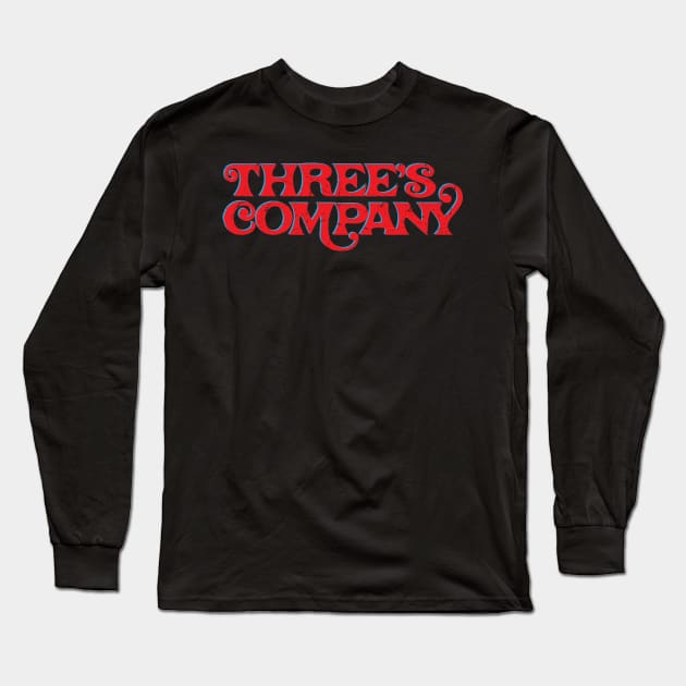 Threes Company Text Design Long Sleeve T-Shirt by Trendsdk